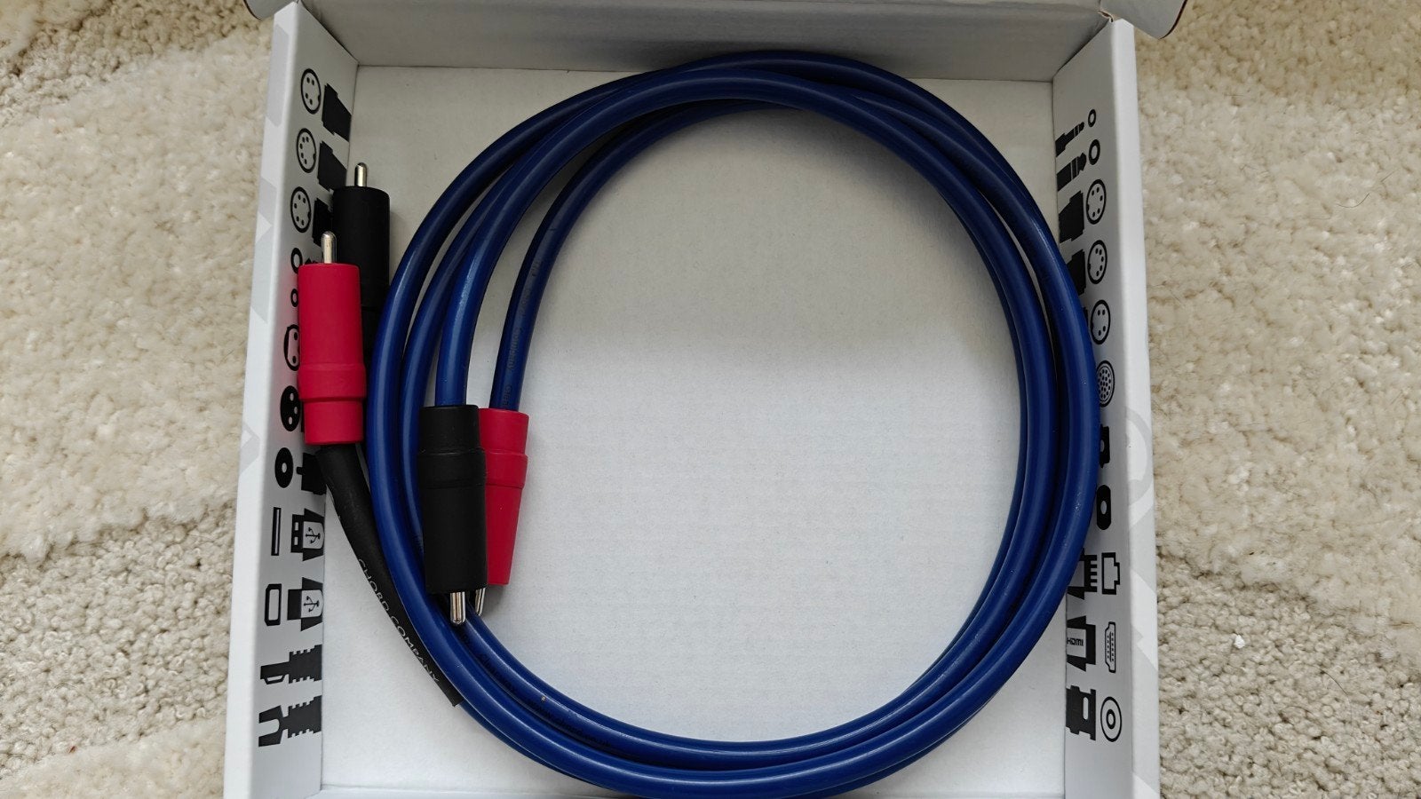 Chord Clearway 2 x 1m rca kabels, Audio, Tv en Foto, Audiokabels en Televisiekabels, Ophalen of Verzenden, Zo goed als nieuw, Minder dan 2 meter