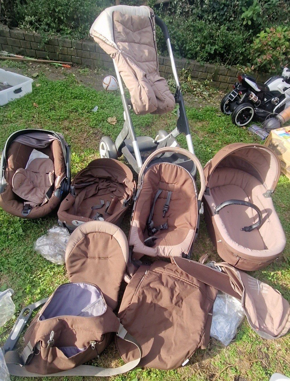 Stokke kinderwagen met Maxi-Cosi  en accessoires, Overige merken, Gebruikt, Met autostoeltje, Ophalen of Verzenden