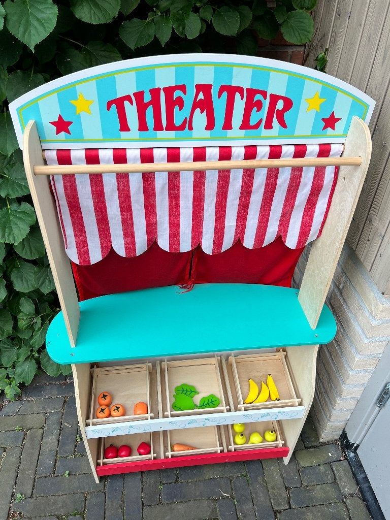 Winkeltje of theater, Ophalen, Gebruikt, Hout, Speelkeuken-accessoire