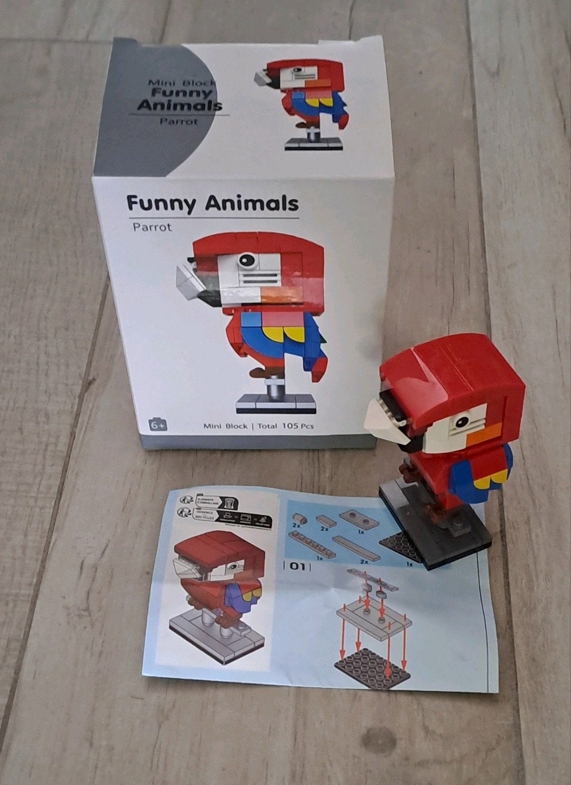 Mini Block 105 stukjes/Animal/Papegaai, Ophalen of Verzenden