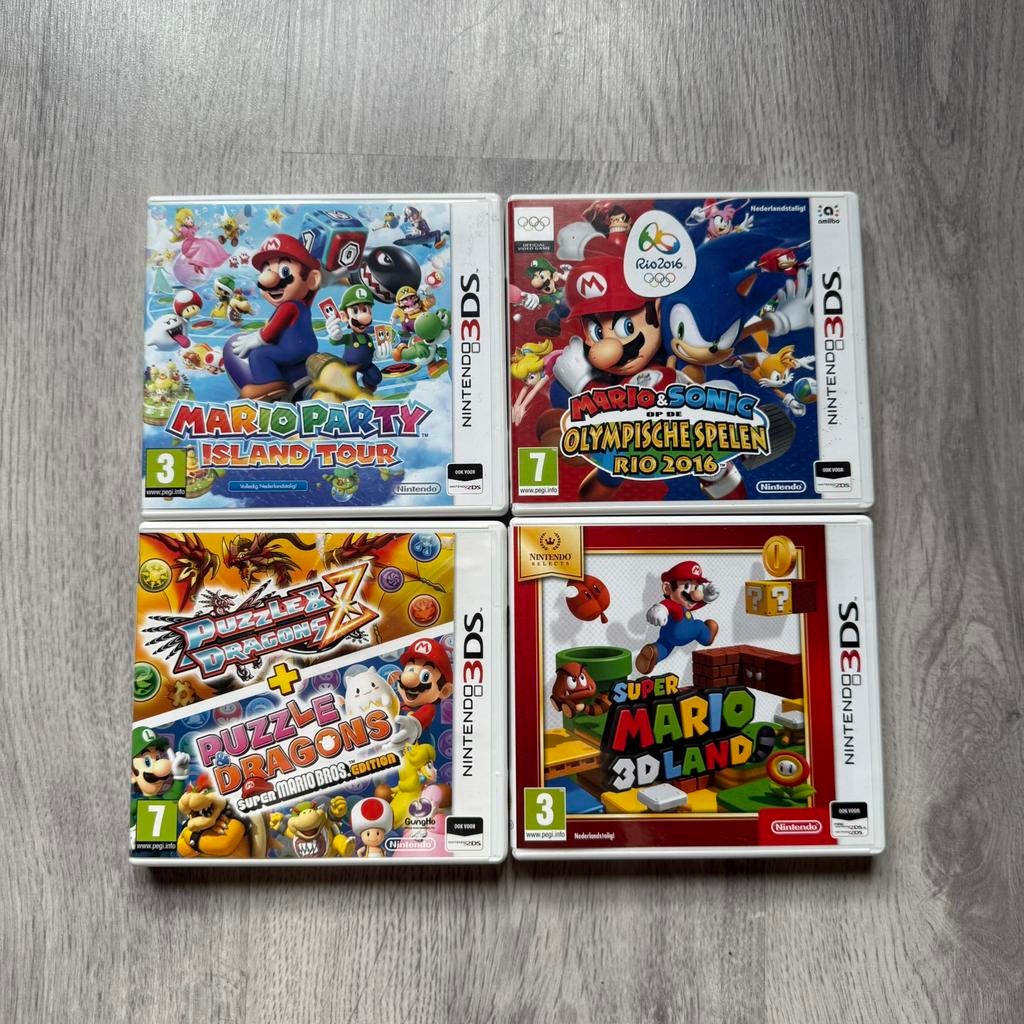4x nintendo 3ds mario games, 1 speler, Ophalen of Verzenden, Zo goed als nieuw, Vanaf 3 jaar