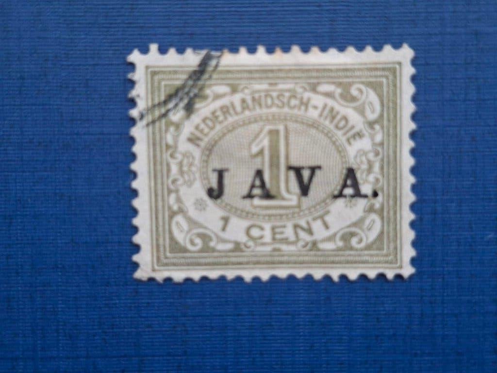 Postzegel NL Indie 1908 zegels Java 17-06, Ophalen of Verzenden, Gestempeld, Nederlands-Indië