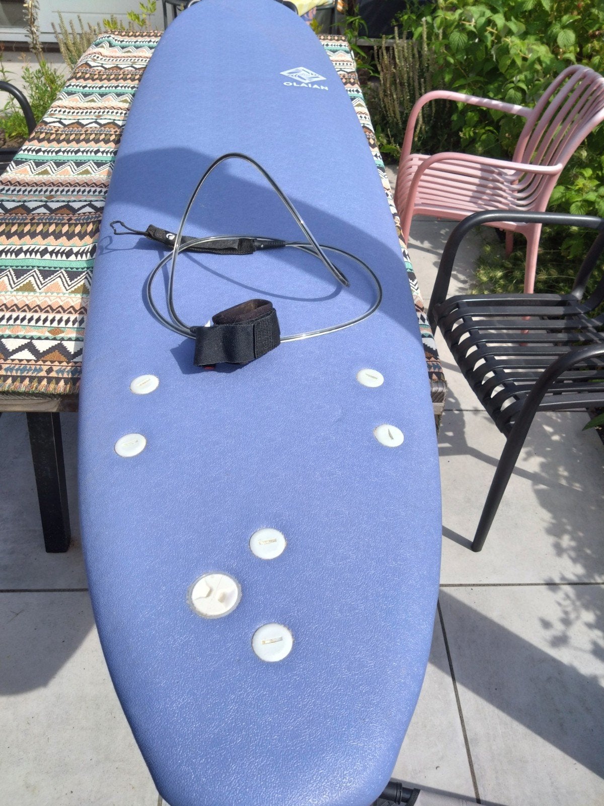 OLAIAN Softtop Surfboard 500 6'0" met Leash en Vinnen, Watersport en Boten, Golfsurfen, Ophalen