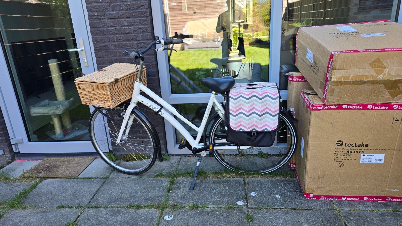 Union Damesfiets met mand - Zo goed als nieuw, Velgrem, (Extra) lage instap, Zo goed als nieuw, 50 tot 53 cm