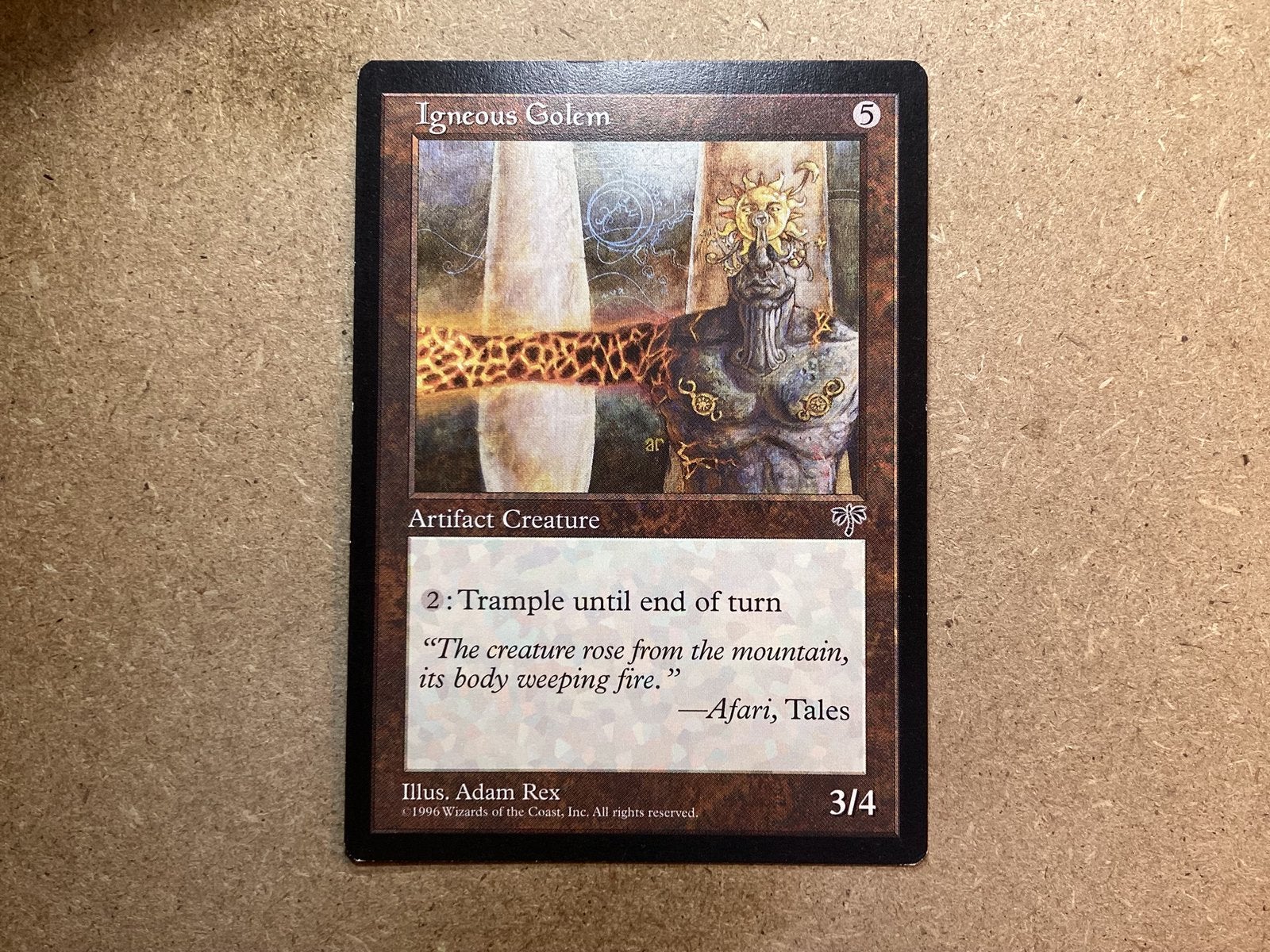 1x Igneous Golem (Excellent), Ophalen of Verzenden, Zo goed als nieuw, Losse kaart
