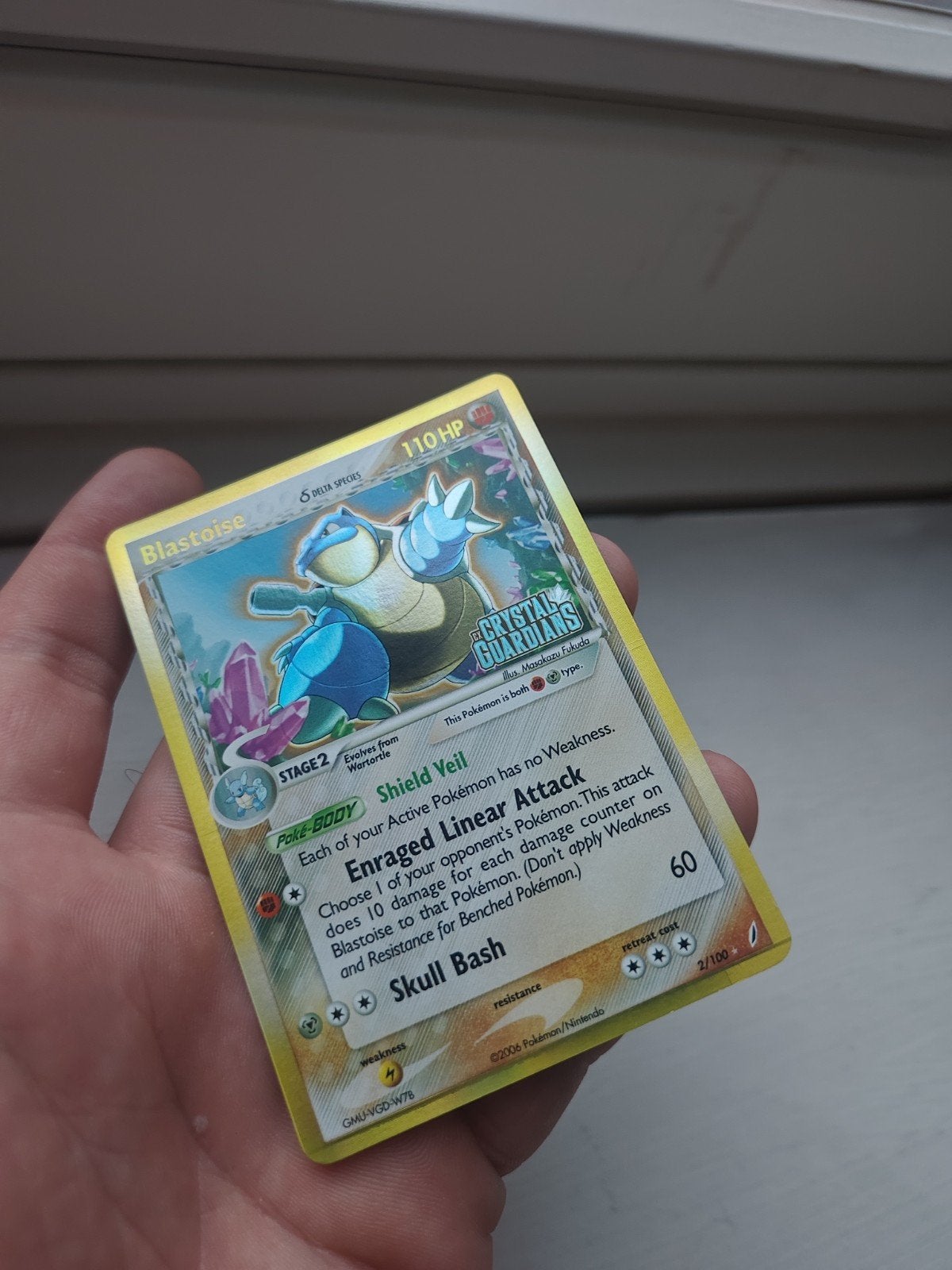 Blastoise Delta Species reverse Holo stamped pokemon, Ophalen of Verzenden, Zo goed als nieuw, Losse kaart, Foil