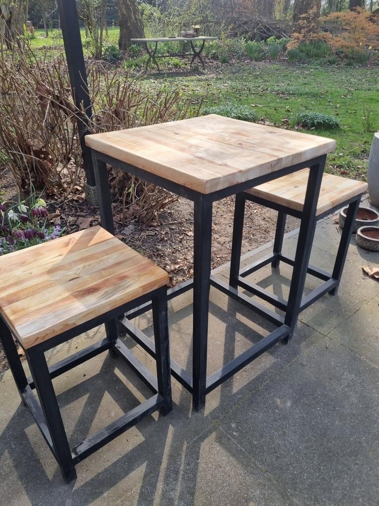 Bistro tafel met krukjes, Huis en Inrichting, Ophalen of Verzenden