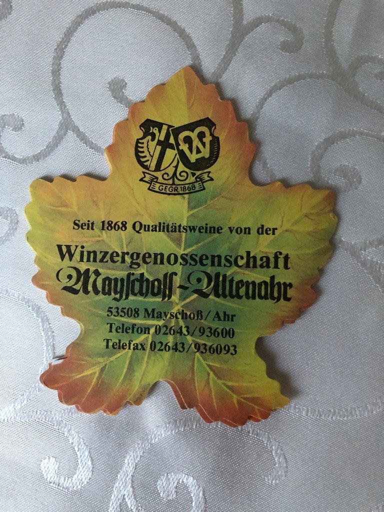 Set van 4 Wijnonderzetters Mayschoss-Altenahr Viltjes, Ophalen of Verzenden, Nieuw, Hout, Minder dan 5 flessen