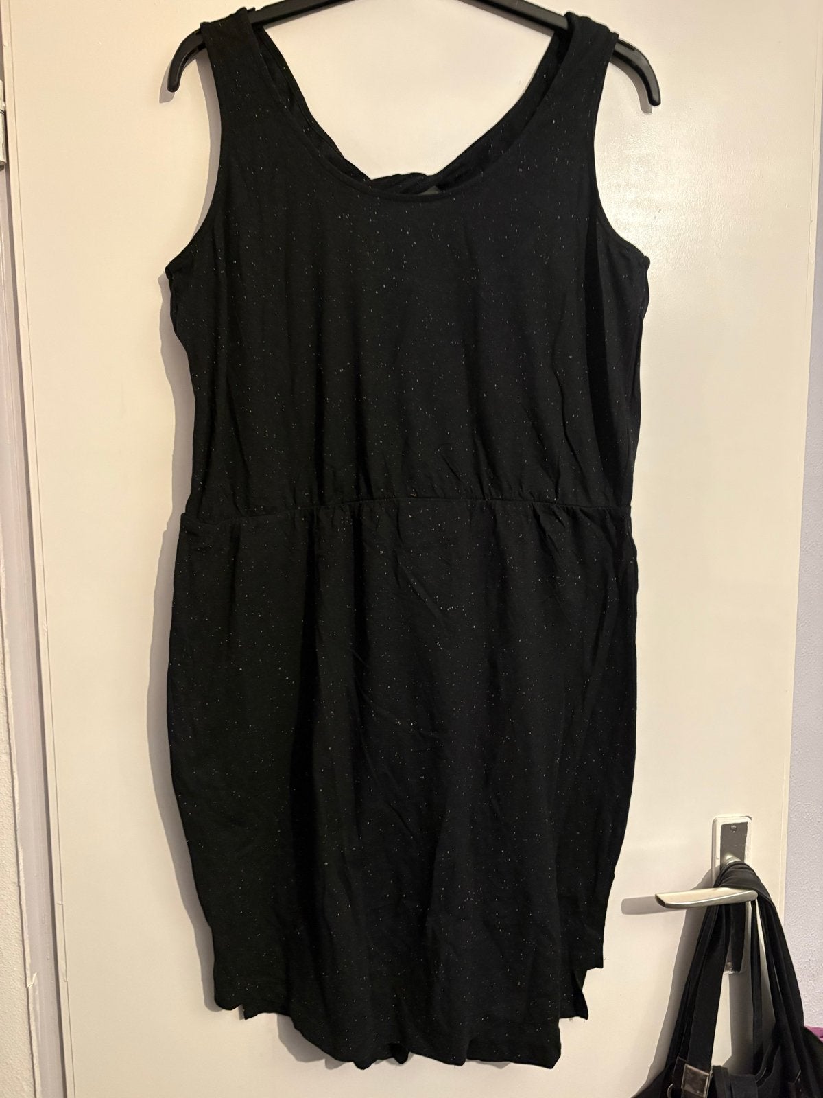 Junarose Zwart Jurkje met Glitterdetails,maat 44/46, zgan, Kleding | Dames, Ophalen of Verzenden, Zo goed als nieuw, Zwart, Jurk
