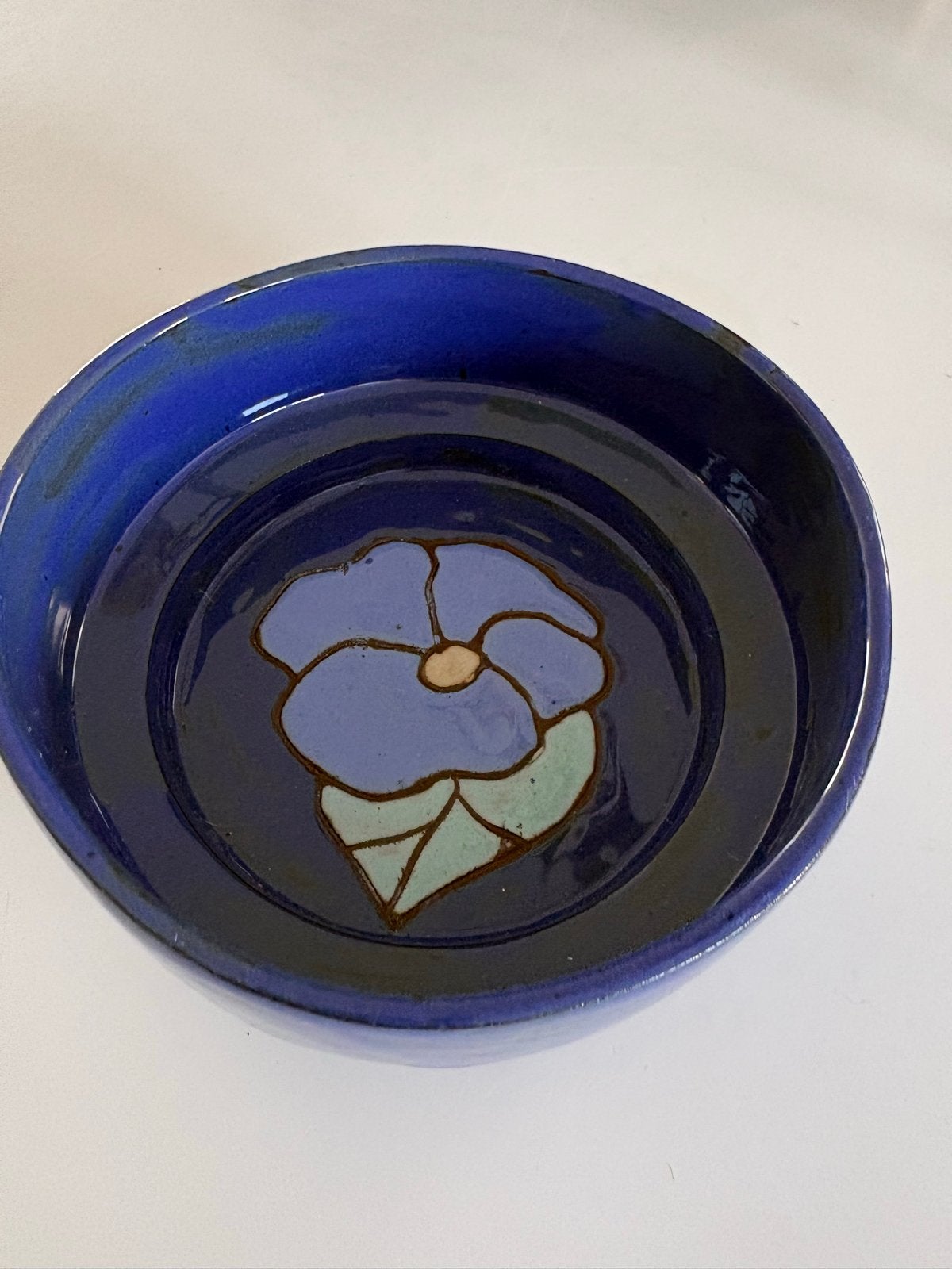Unieke blauwe keramische schaal Henk Potters, Antiek en Kunst, Ophalen of Verzenden