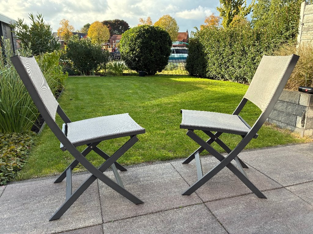 Bristol tuinstoelen, Ophalen, Gebruikt, Metaal, Inklapbaar