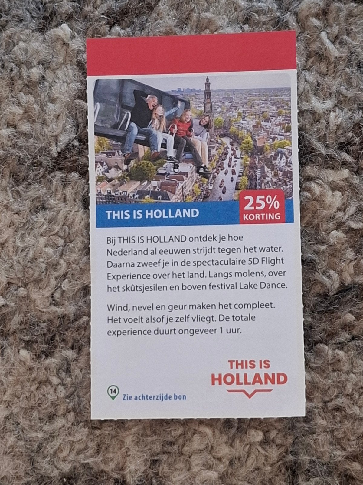This is Holland  25% korting, Tickets en Kaartjes, Drie personen of meer, Kortingsbon, Overige typen