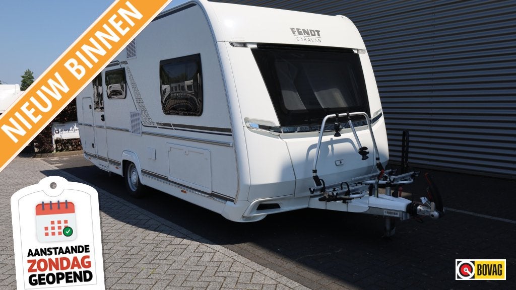 Fendt Apero 495 SKM Bankairco + Fietsrek, Caravans en Kamperen, Serviceluik, Bedrijf, Tot en met 6, Overige