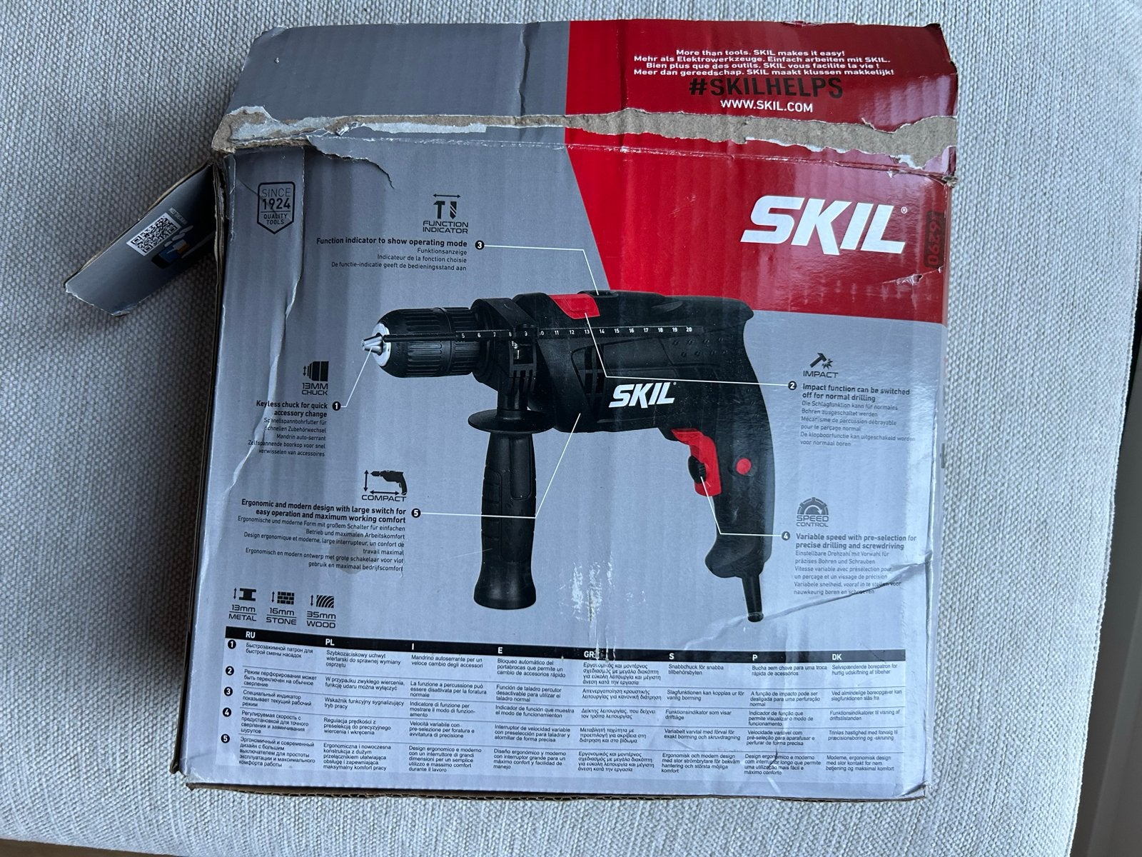 SKIL Klopboormachine 710W, Boormachine, 600 watt of meer, Ophalen of Verzenden, Zo goed als nieuw