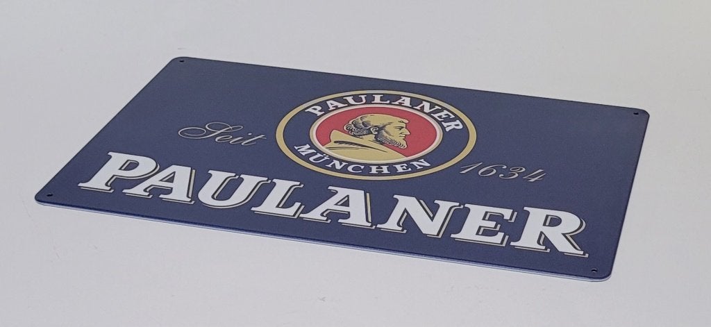 Paulaner bier Munchen reclamebord van metaal wandbord deco, Ophalen of Verzenden, Nieuw, Reclamebord, Plaat of Schild, Overige merken