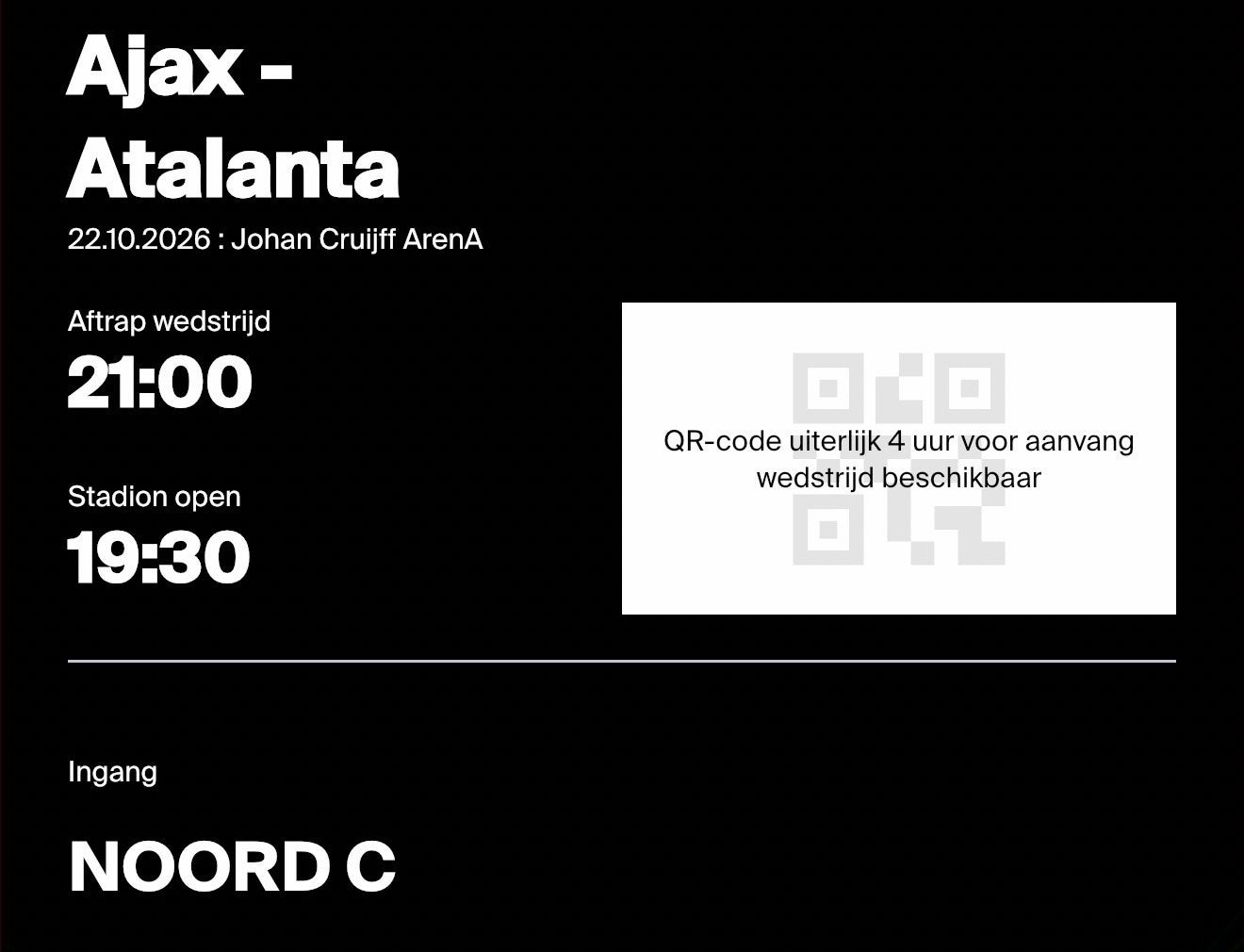 Ajax - Atalanta, Eén persoon