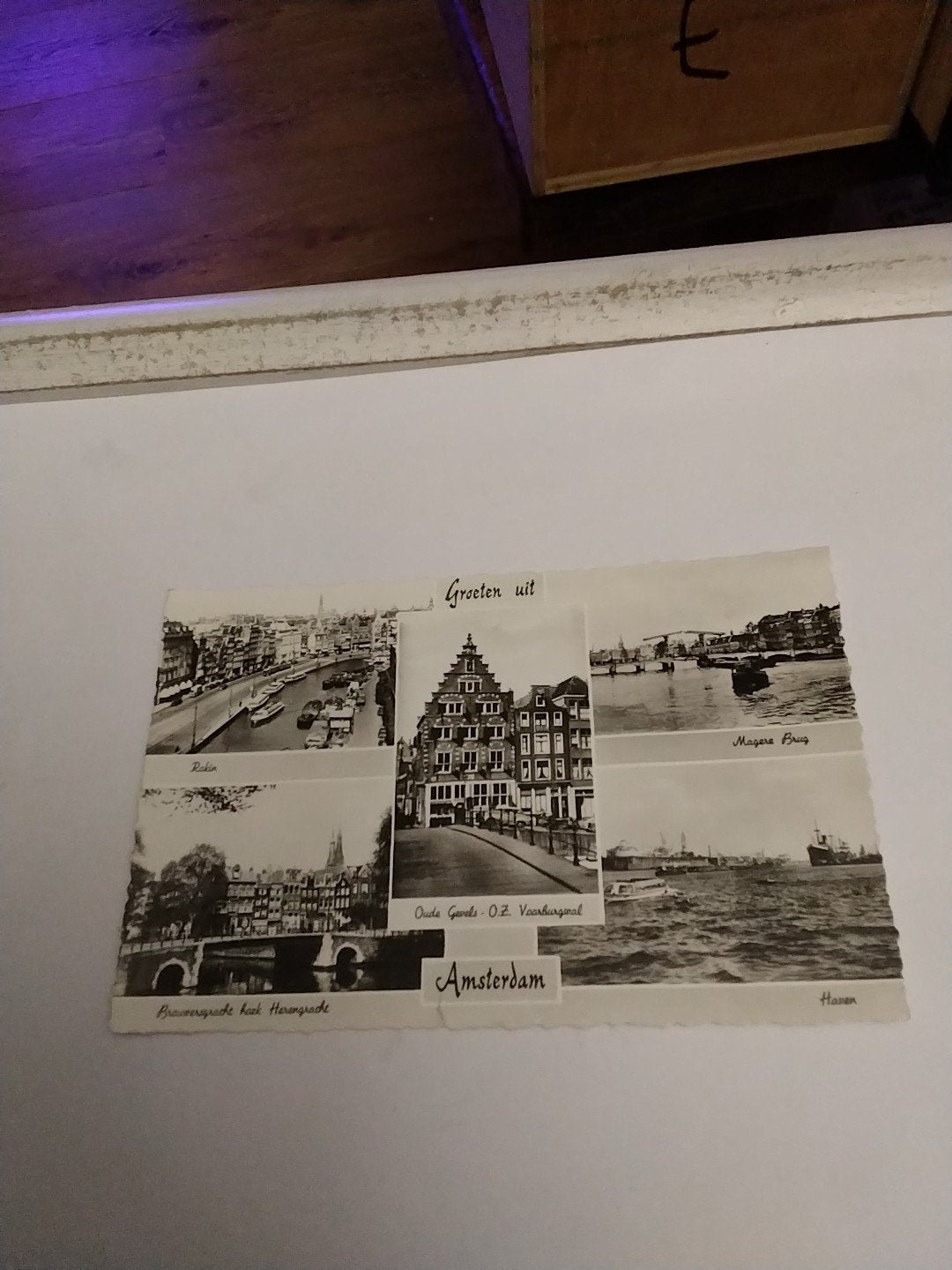 Zeldzame ansichtkaart Amsterdam - Groeten uit Amsterdam, Verzamelen, Ophalen of Verzenden