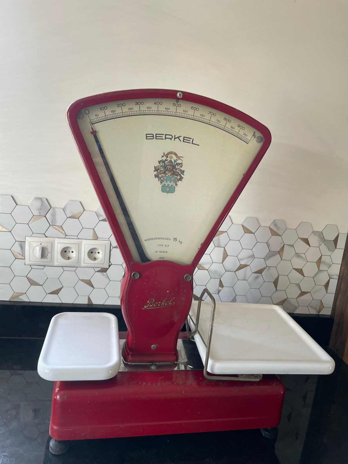Vintage Berkel Weegschaal - Rood - 15 kg, Ophalen