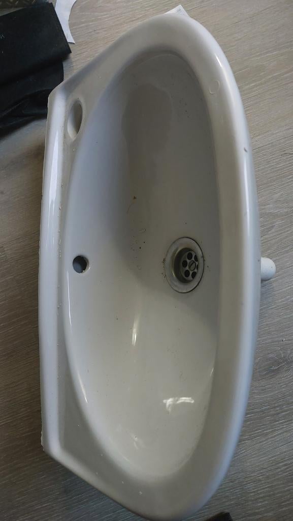 Witte wastafel 40cm breed, Ophalen, Wastafel