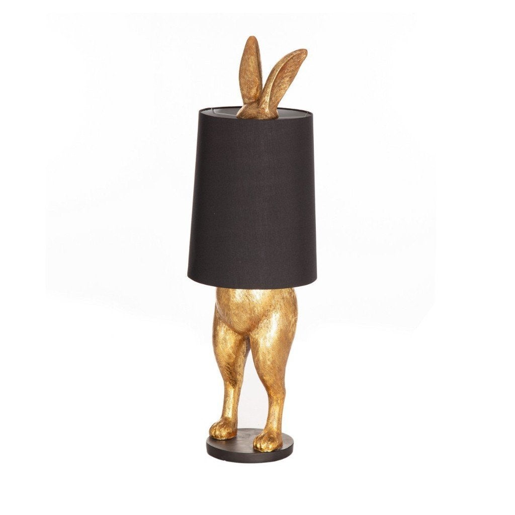 Vloerlamp Konijn Goud 40 x 40 x 117 cm, Ophalen, 100 tot 150 cm, E27 (groot), Textiel