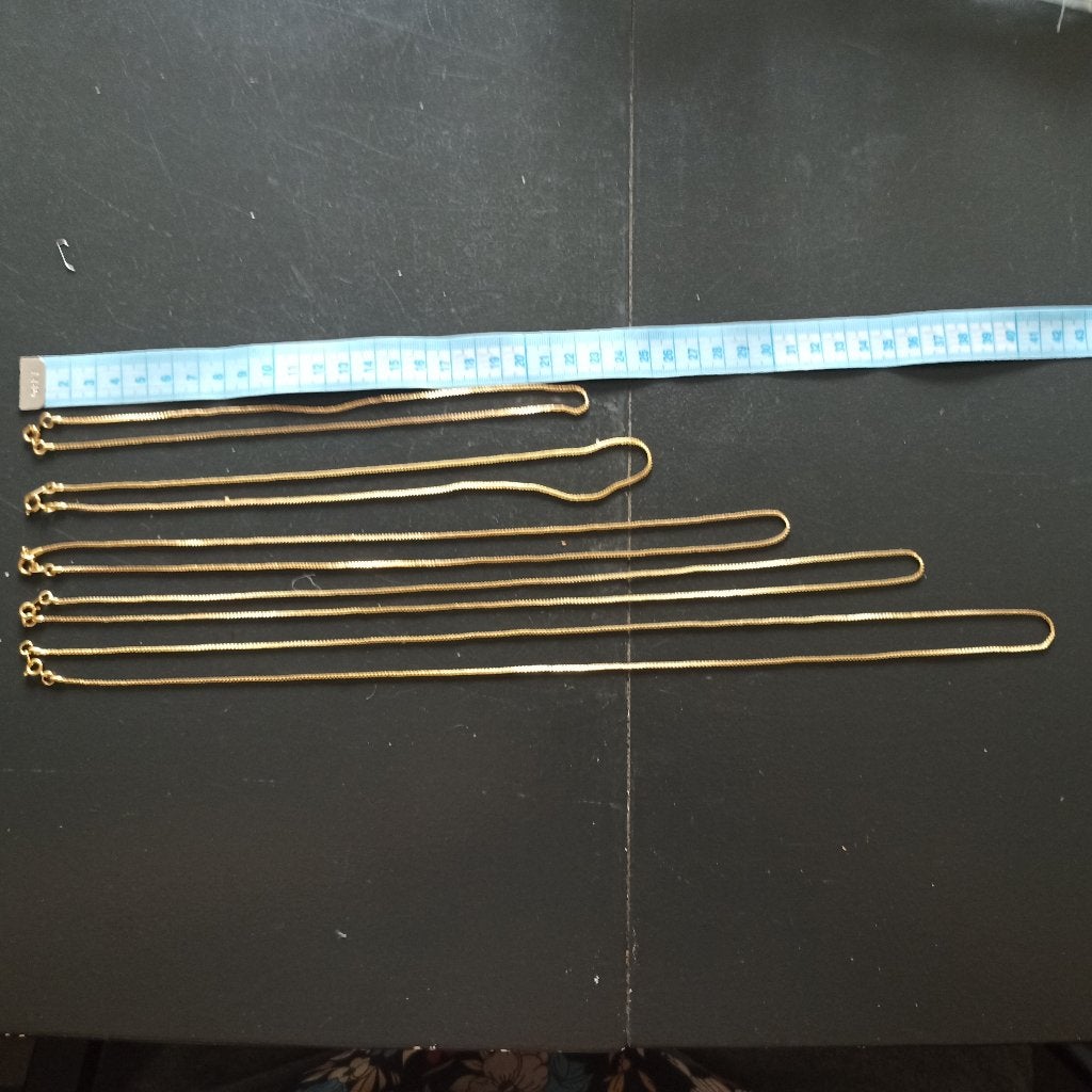 5 goudkleurige kettingen, 5 maten, Ophalen of Verzenden, Nieuw, Hanger