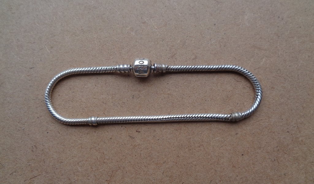 zilveren Pandora armband 22cm lang [288], Verzenden, Zo goed als nieuw, Zilver, Zilver