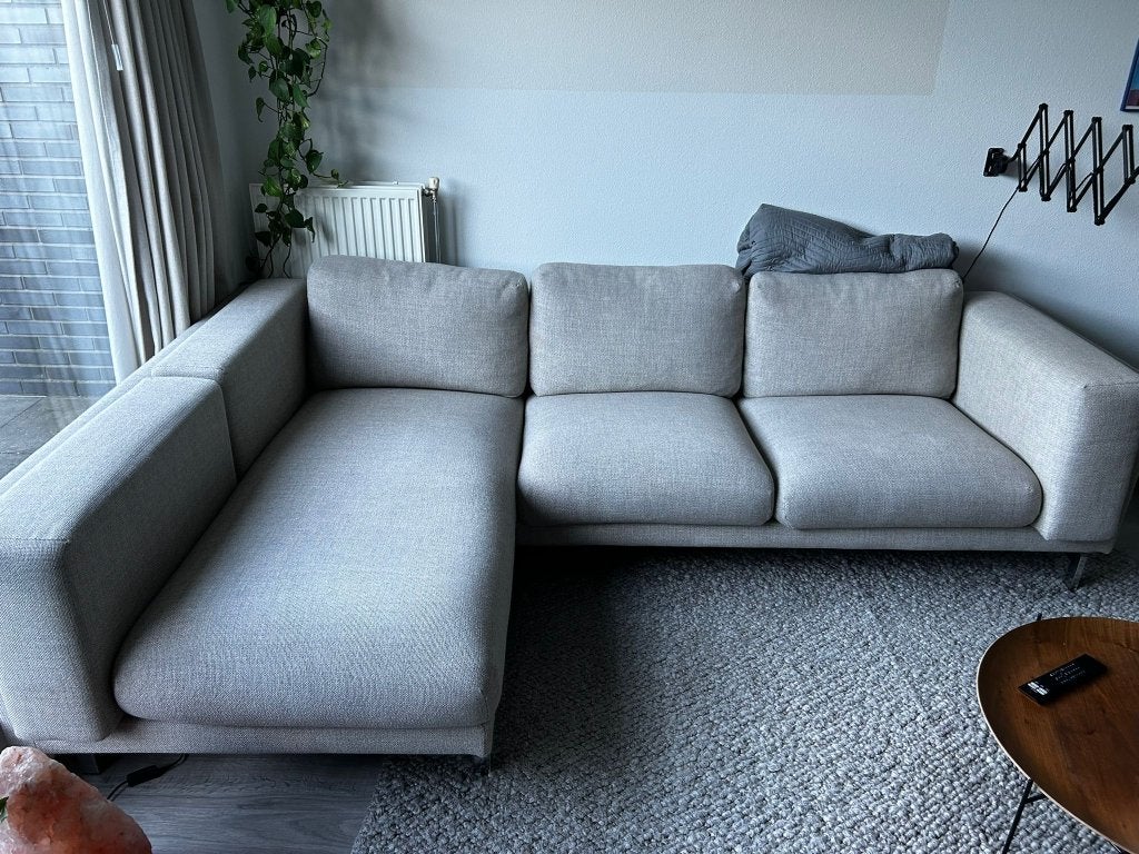 Nockeby Ikea Beige, Ophalen, 250 tot 300 cm, Gebruikt, Hoekbank