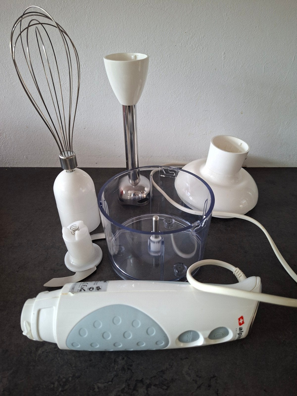 Alpina staafmixer Handblender SF-1005 met accessoires, Minder dan 1 liter, Ophalen of Verzenden, Zo goed als nieuw, 2 snelheden