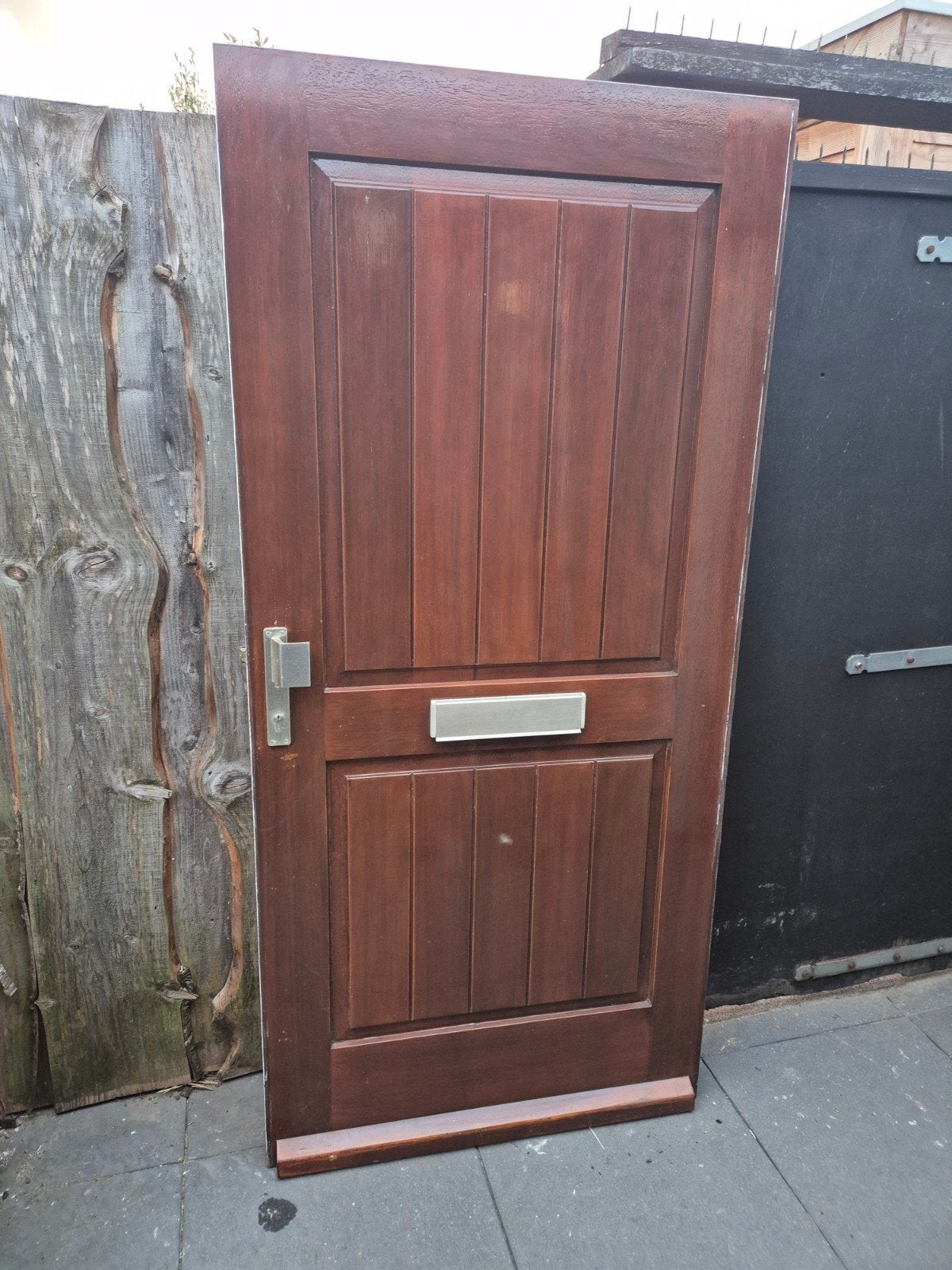 Hardhouten buitendeur. 96x203.5cm., Doe-het-zelf en Verbouw, Deuren en Horren, Ophalen, Gebruikt, 80 tot 100 cm, Buitendeur