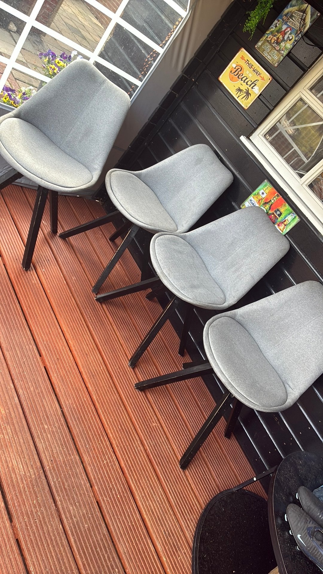 4 kamerstoelen, Huis en Inrichting, Ophalen, Gebruikt, Vier, Stof