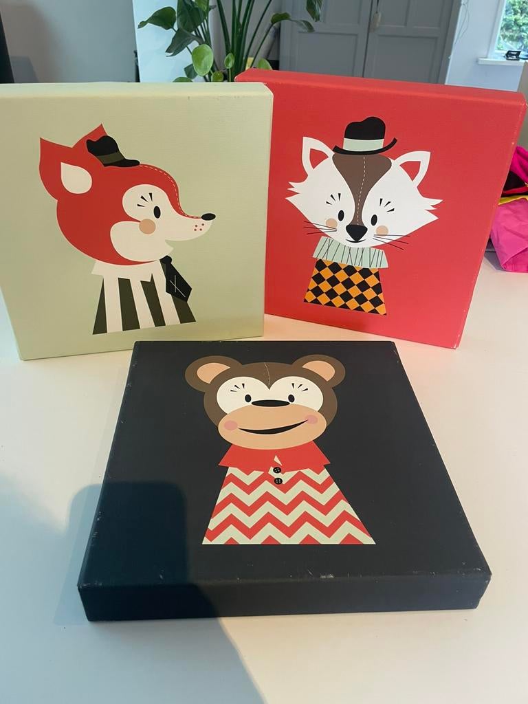 Schilderijtjes/canvas kids, Ophalen of Verzenden, Gebruikt, Wanddecoratie