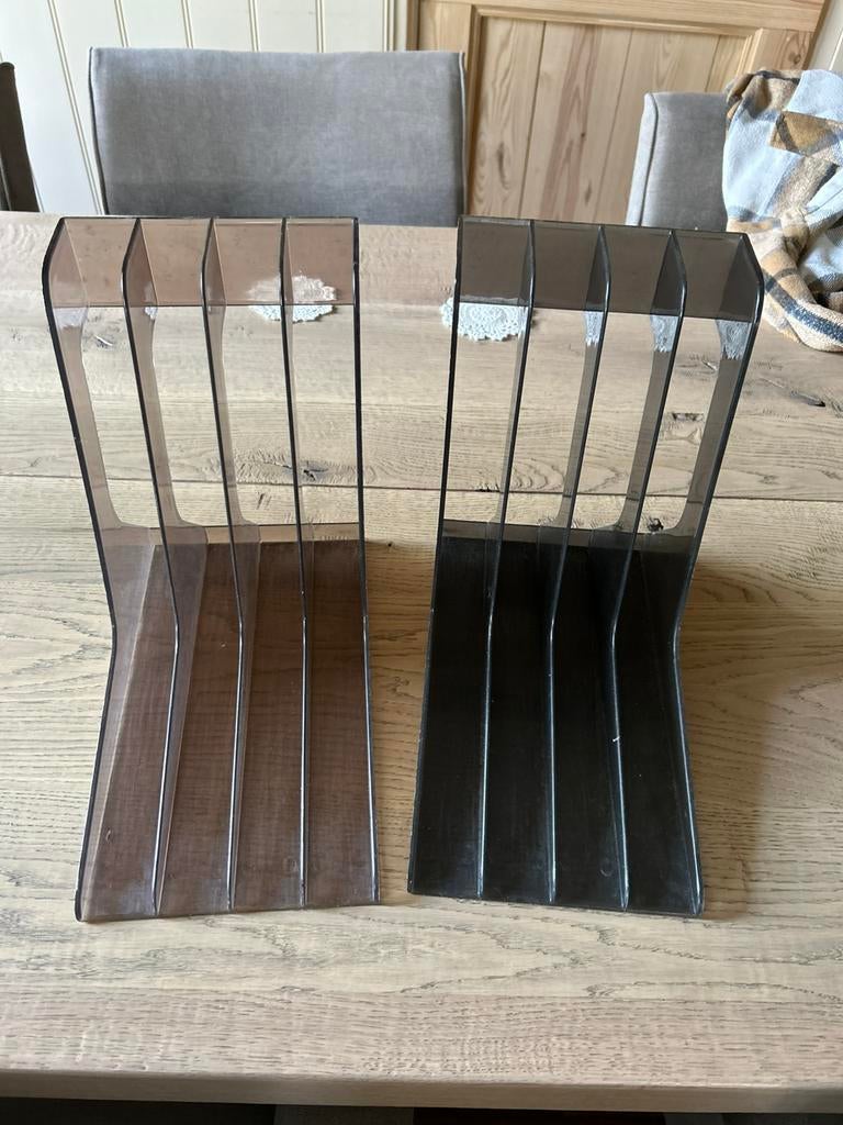 Twee Vintage LP houders, Verzamelen, Retro, Ophalen, Overige typen