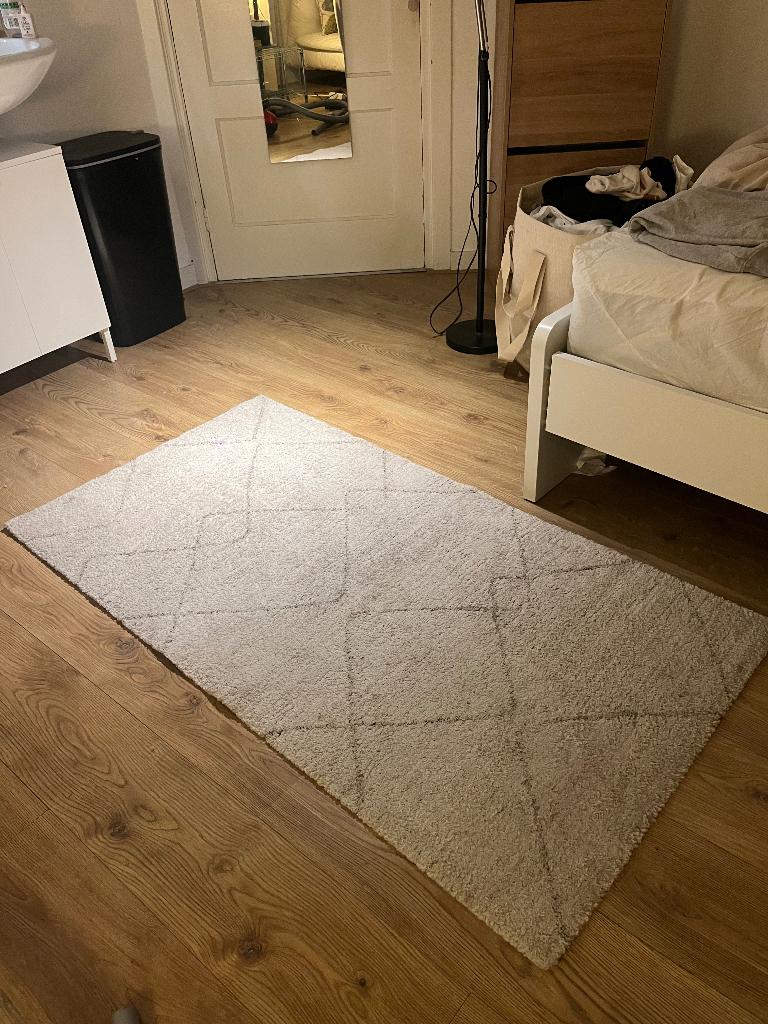 Vloerkleed IKEA, Huis en Inrichting, Stoffering | Tapijten en Kleden, Ophalen, Crème, Gebruikt, 50 tot 100 cm