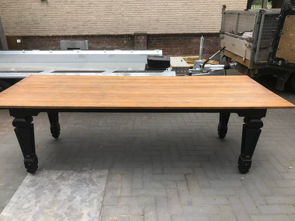 Mooie grote tafel 260x100 cm, Ophalen, Gebruikt, 100 tot 150 cm, Eikenhout