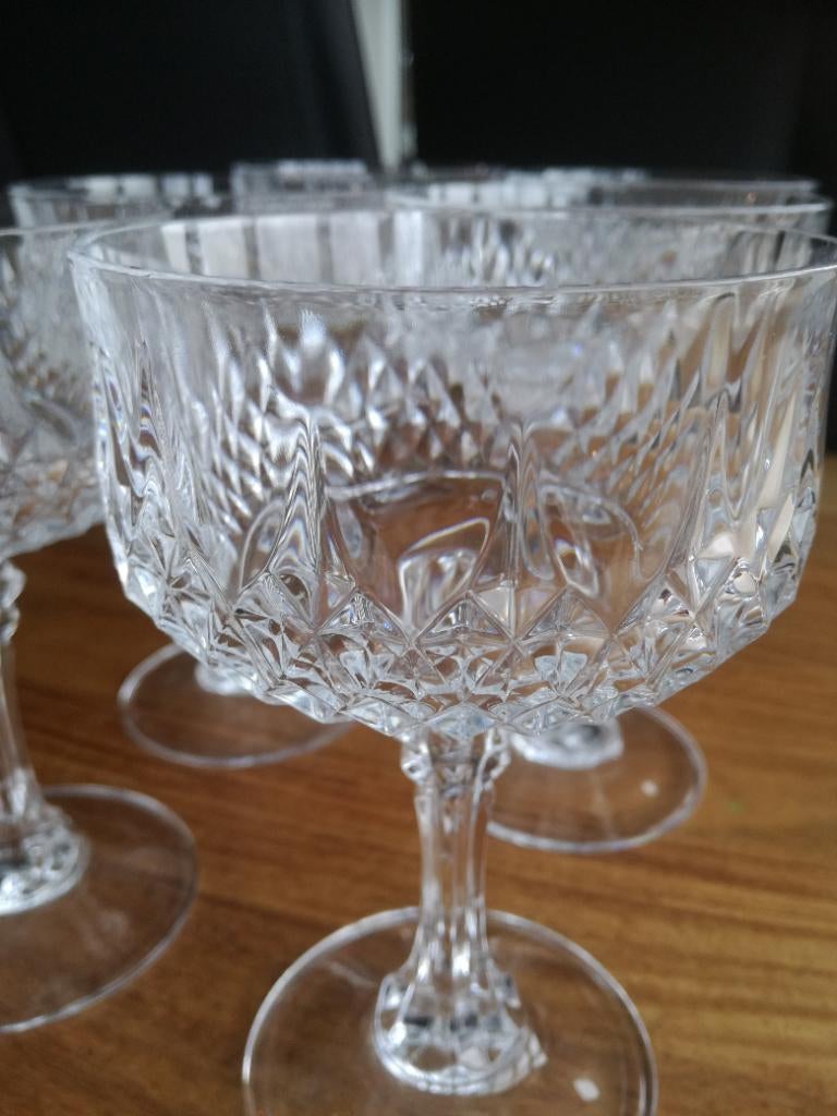Vintage champagne /cocktail glazen longchamp, Ophalen of Verzenden, Zo goed als nieuw, Overige typen
