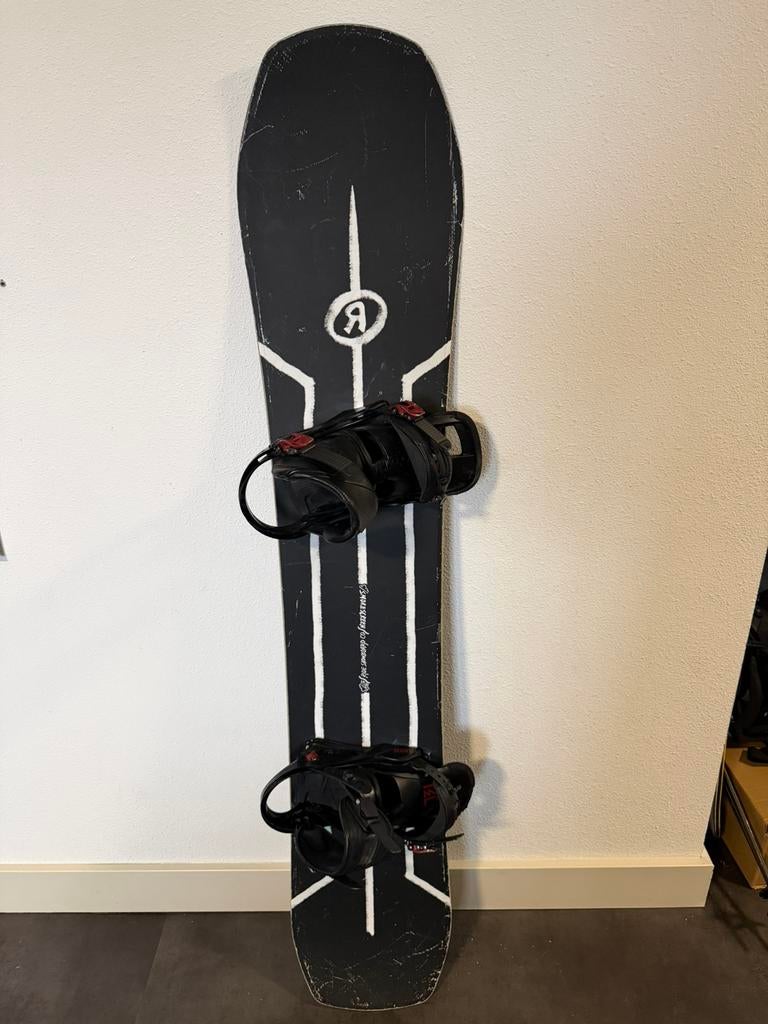Ride Smokescreen 158cm Snowboard met Burton Cartel Bindingen, Sport en Fitness, Snowboarden, Ophalen of Verzenden, Gebruikt, Board