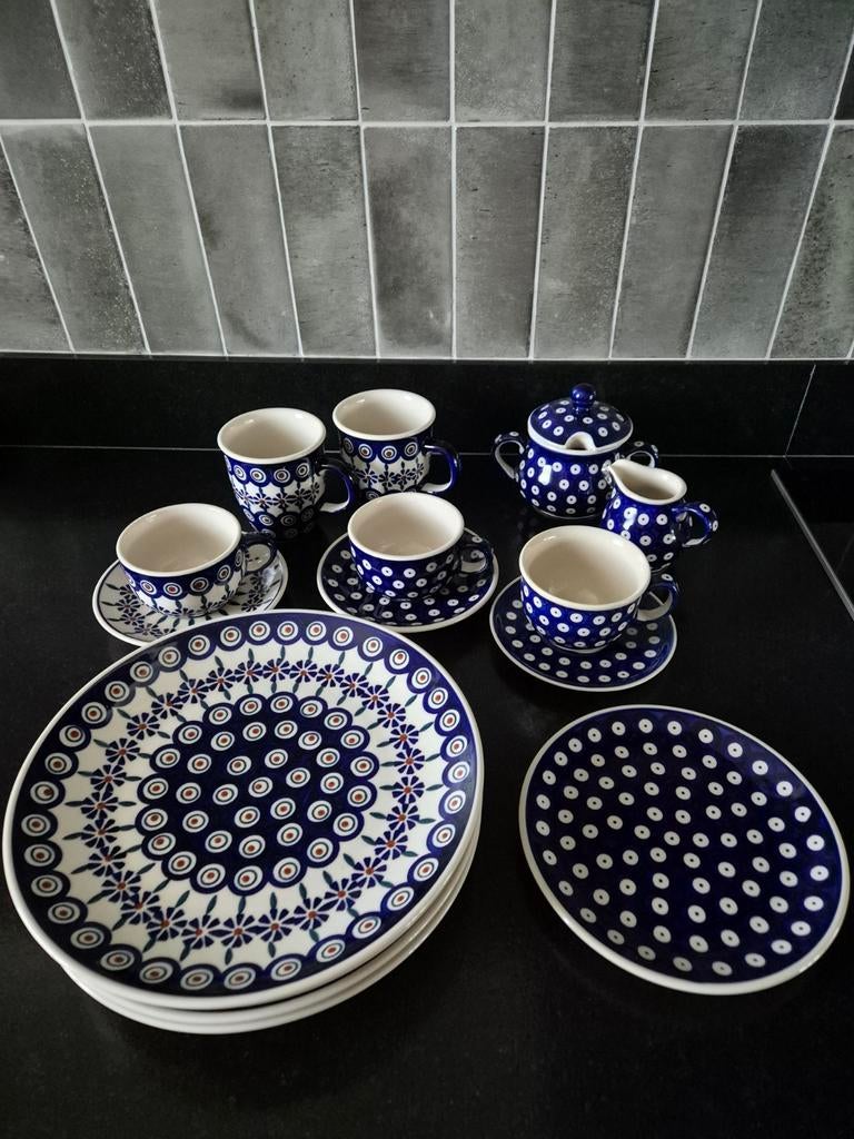 Pools servies hendmade nieuw, Ophalen of Verzenden, Zo goed als nieuw, Bord(en), Overige stijlen