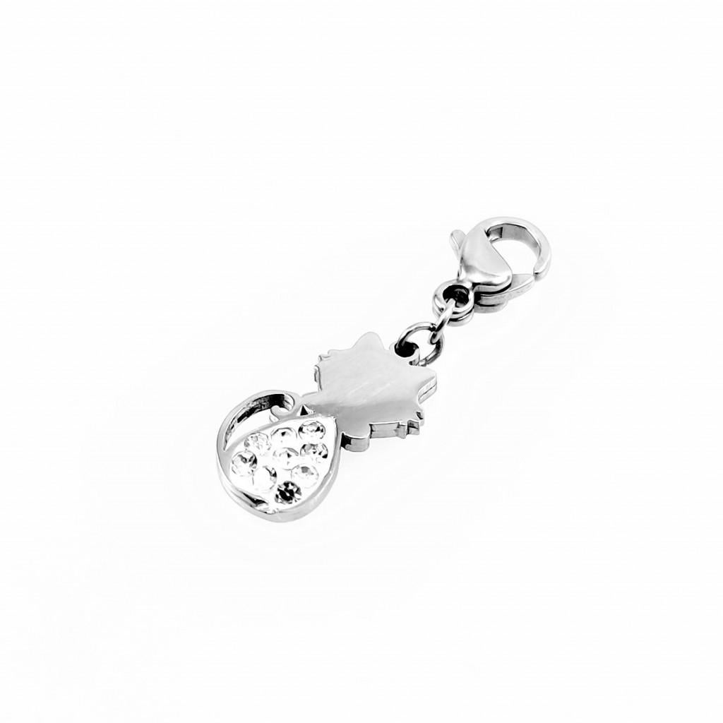 RVS Charm Strass Kat Hanger voor Armbanden - Kettingen, Sieraden, Tassen en Uiterlijk, Enkelbandjes en Enkelkettinkjes, Nieuw