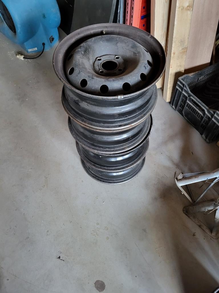 Renault Scenic velgen met wieldoppen, Auto-onderdelen, Ophalen, Gebruikt, 15 inch, Velg(en)