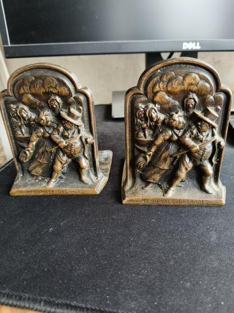 Victoriaanse bronzen boekensteunen, Antiek en Kunst, Ophalen of Verzenden