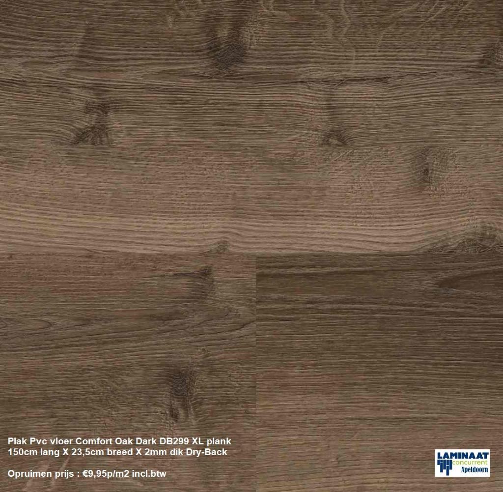 Pvc Plak XL Comfort Oak Dark Opruim prijs : €9,95p/m2