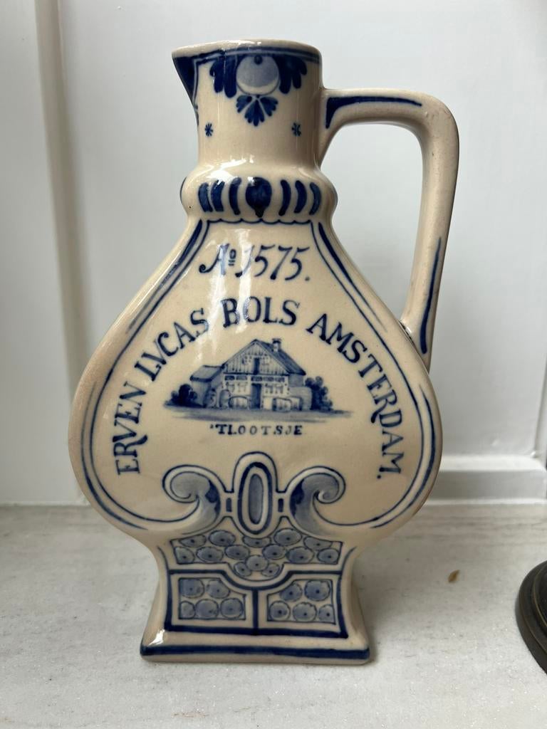 De porceleyne fles BOLS kruik uit 1880 JT&L 21,5 cm, Ophalen of Verzenden