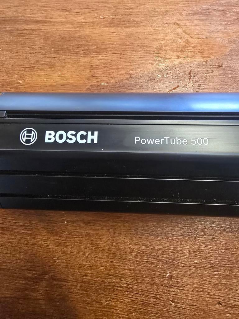 Bosch accu, powertube 500Wh verticaal. Nog in goede staat., Ophalen of Verzenden