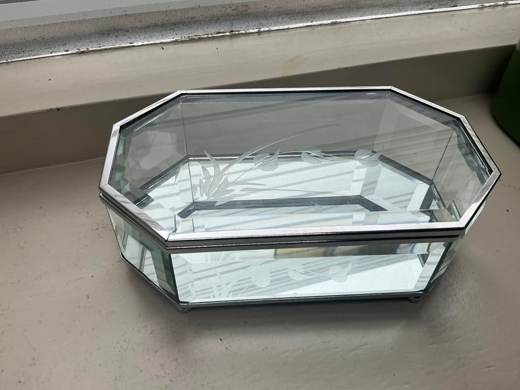 facetgeslepen glazen sieraden bakje., Ophalen of Verzenden
