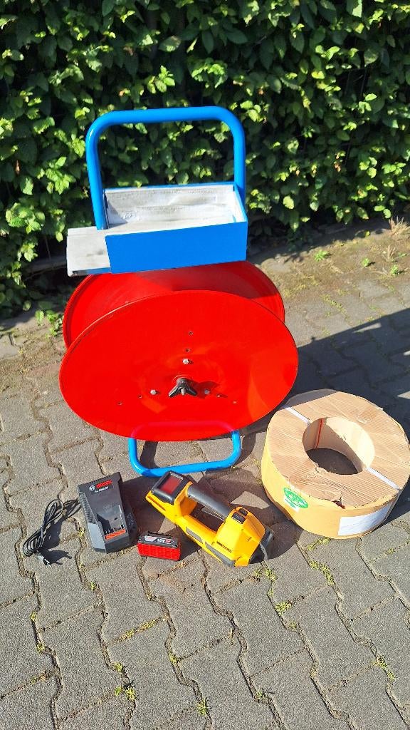 Strapex stb 73 accu strappingmachine omsnoeringsapparaat., Ophalen, ., Zo goed als nieuw, .