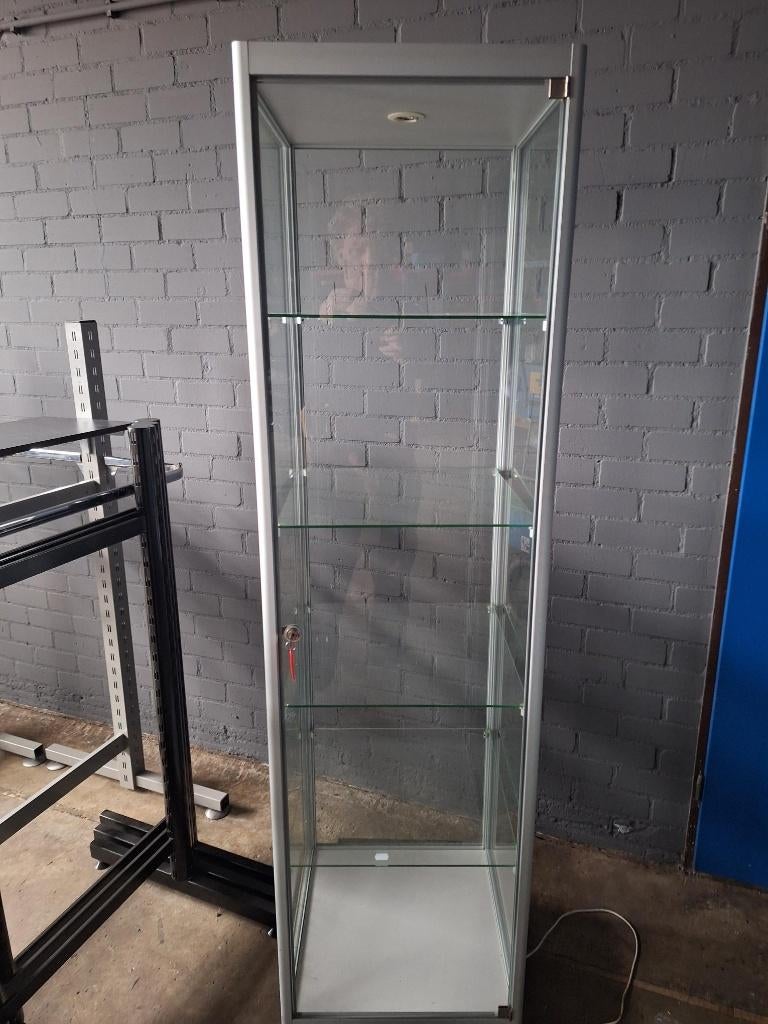 Vitrine kast, Ophalen, Gebruikt, 50 tot 100 cm, Glas