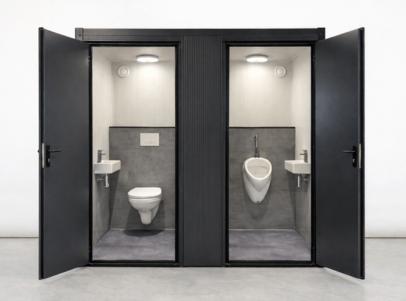 Dubbele toilet unit met hangtoilet en urinoir en fontein, Ophalen of Verzenden, Nieuw, Toilet