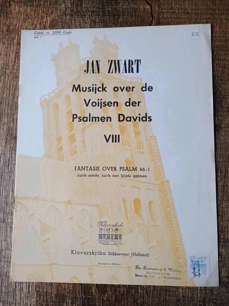 Klavarskribo Jan Zwart - Psalm 66, Muziek en Instrumenten, Ophalen of Verzenden, Gebruikt, Religie en Gospel