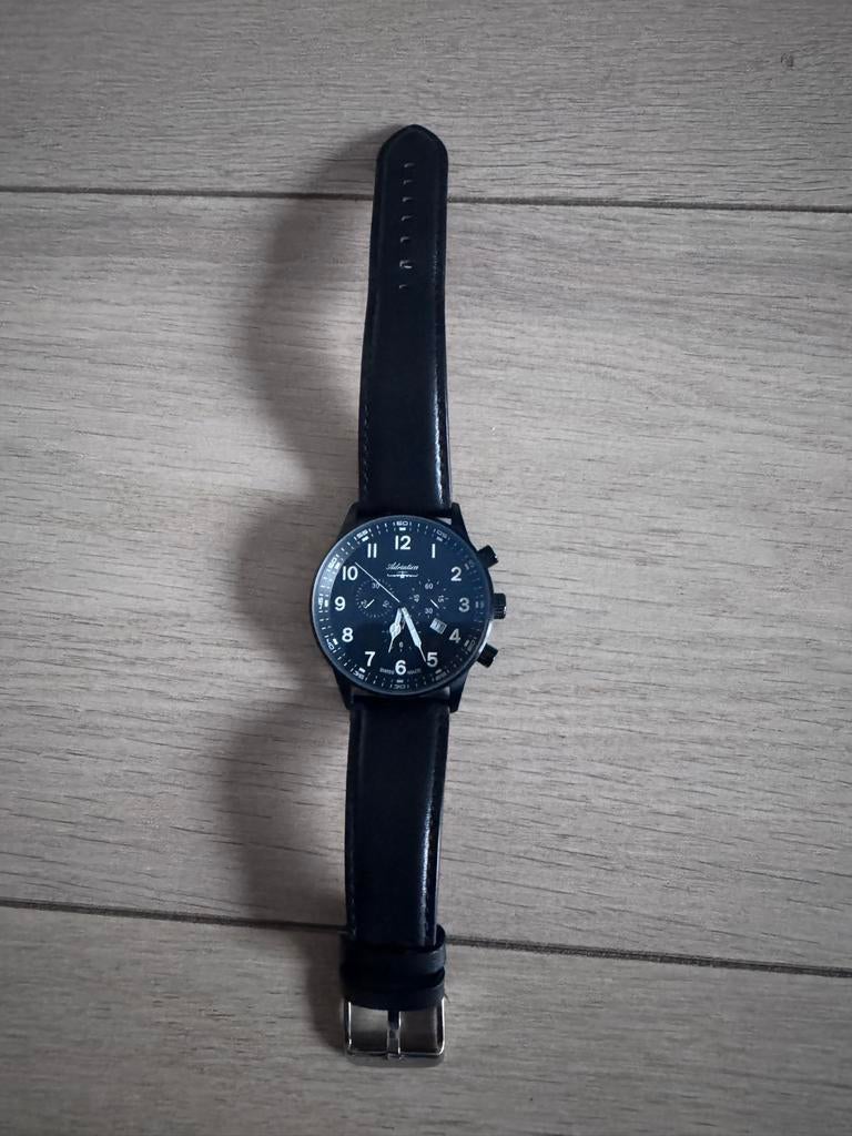 Adriatica Heren Horloge - Zo goed als nieuw, Overige merken, Leer, Staal, Polshorloge