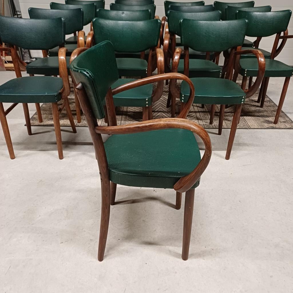 16 x vintage design stoelen café horeca stoelen, Ophalen, Gebruikt, Bruin, Vijf, Zes of meer stoelen